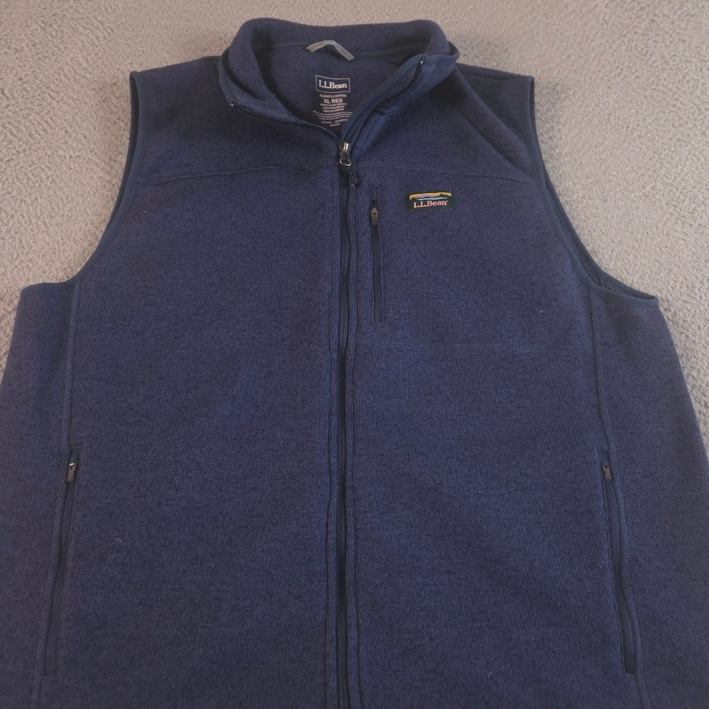 L.L. Bean Vest Mens XL Bean's Sweater Fleece Full Zip Pockets Outdoorsy Gorpcore
